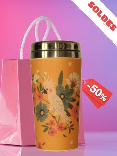 Solde -50% mug isotherme cacatoes